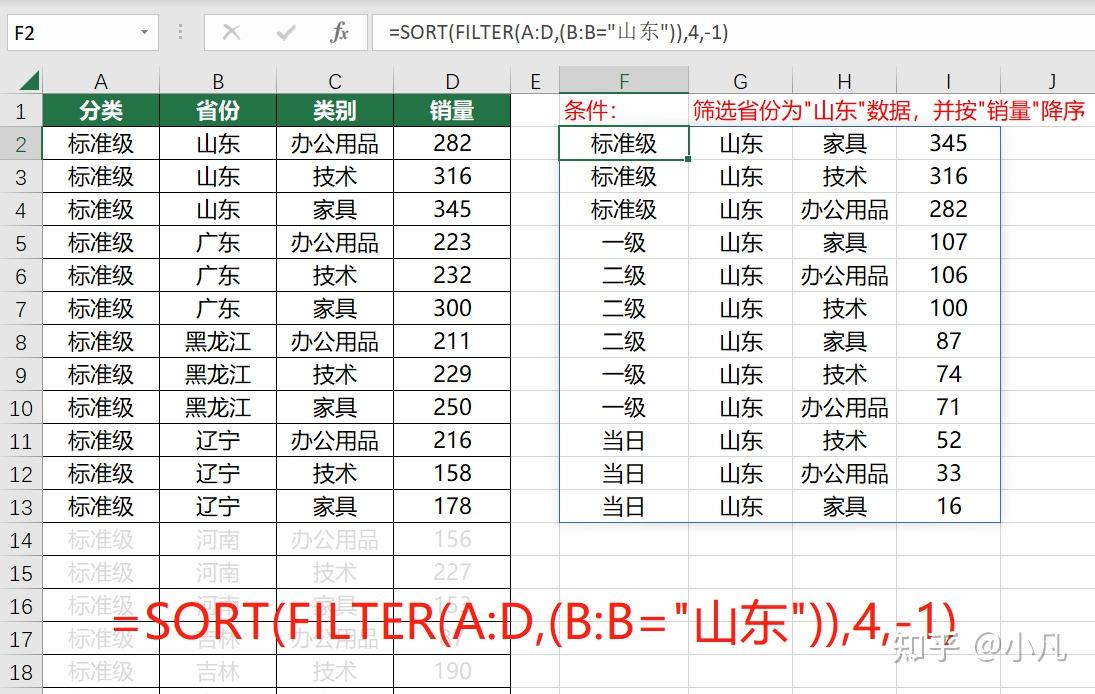 Sort Filt 新函数FILTER函数 - 知乎