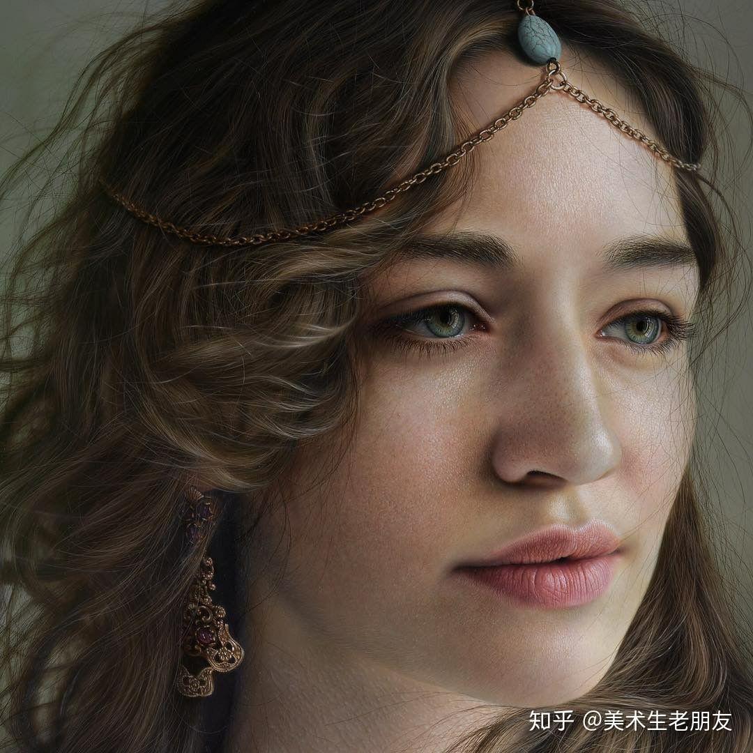 超写实油画头像清晰可见的肤质吃惊05这不就是我们自己的皮肤吗04