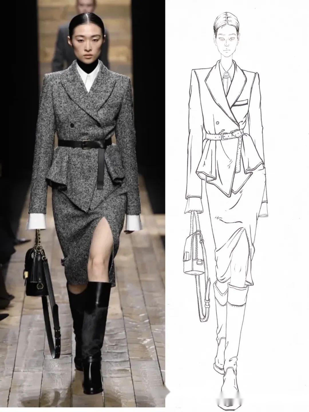 线稿| 服装设计手绘效果图线稿60张分享 - 知乎