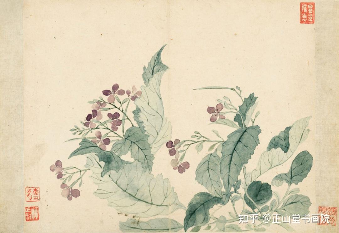 13 惲寿平(惲南田)花蝶／掛軸 古書画 中国文人画家 書家 唐画 【