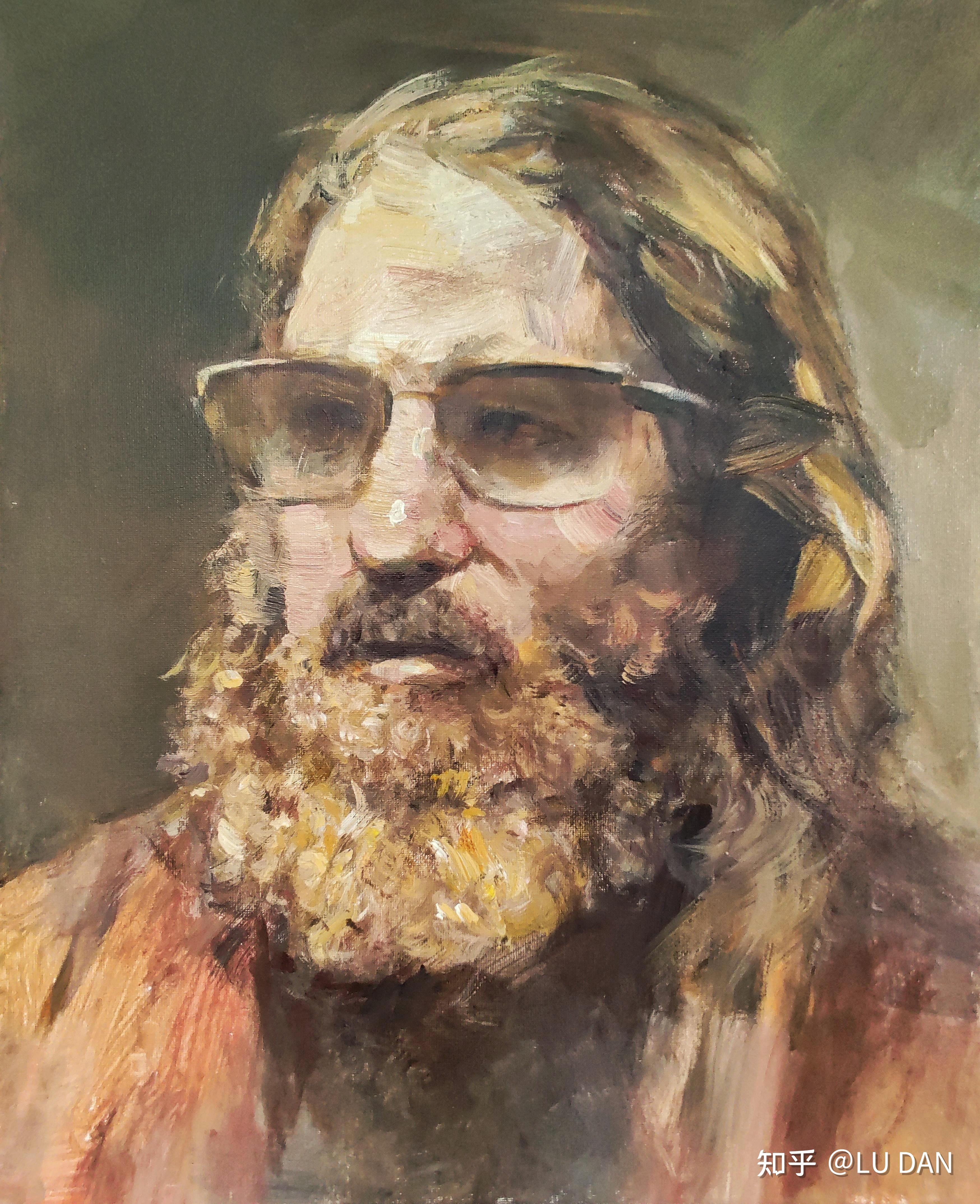 卢丹《Kevin Shubert凯文·舒伯特》油画 2022年(40X50cm) 知乎