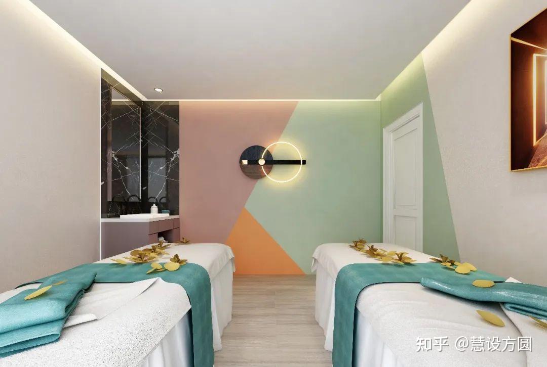 慧设方圆美容院室内门头设计案例