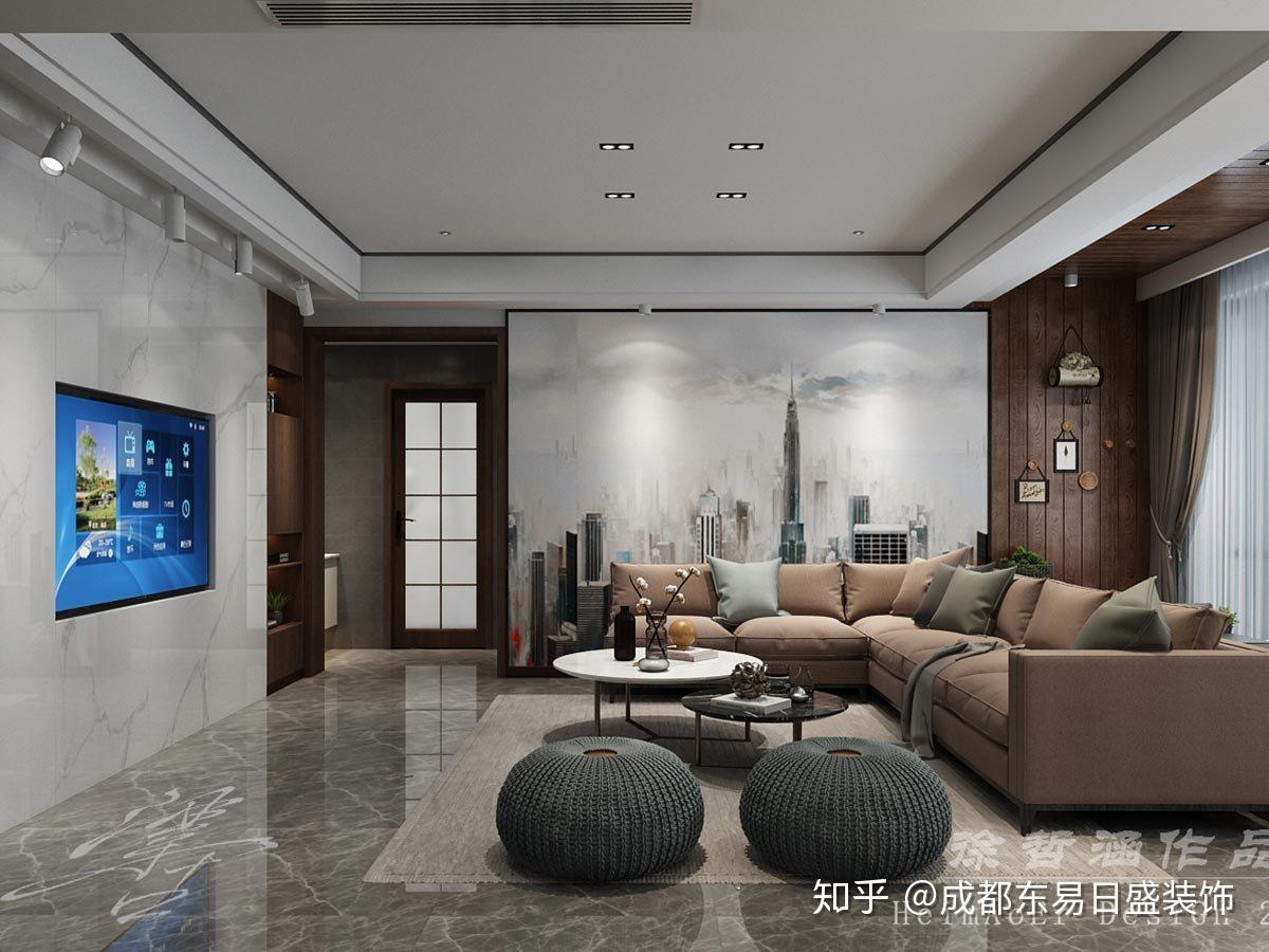 都市极简，舒适大气，180㎡跃层极简风格丨成都装修公司东易日盛装饰案例推荐赏析 - 知乎