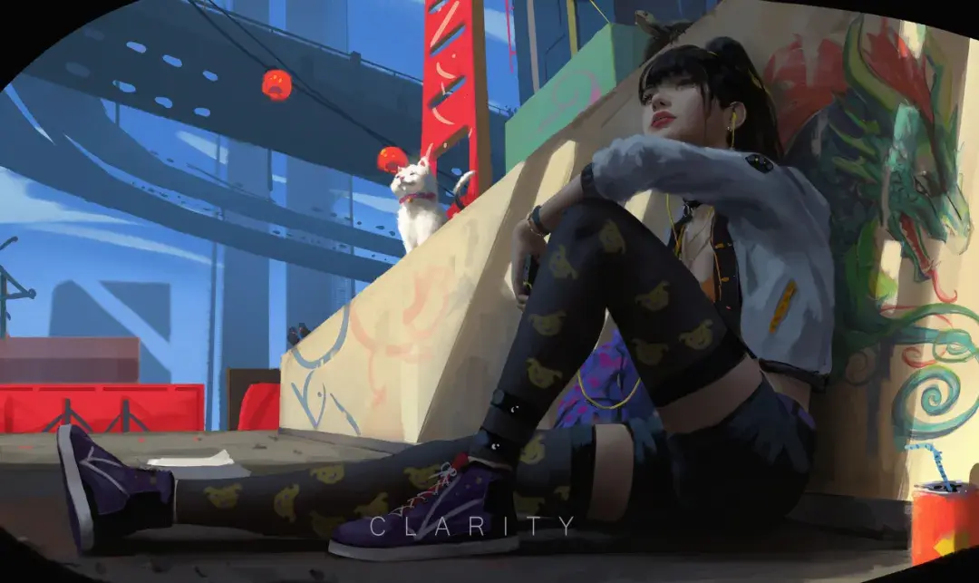 作品欣赏有点wlop那味了从黑历史到厚涂作品点赞破千这大角度透视太