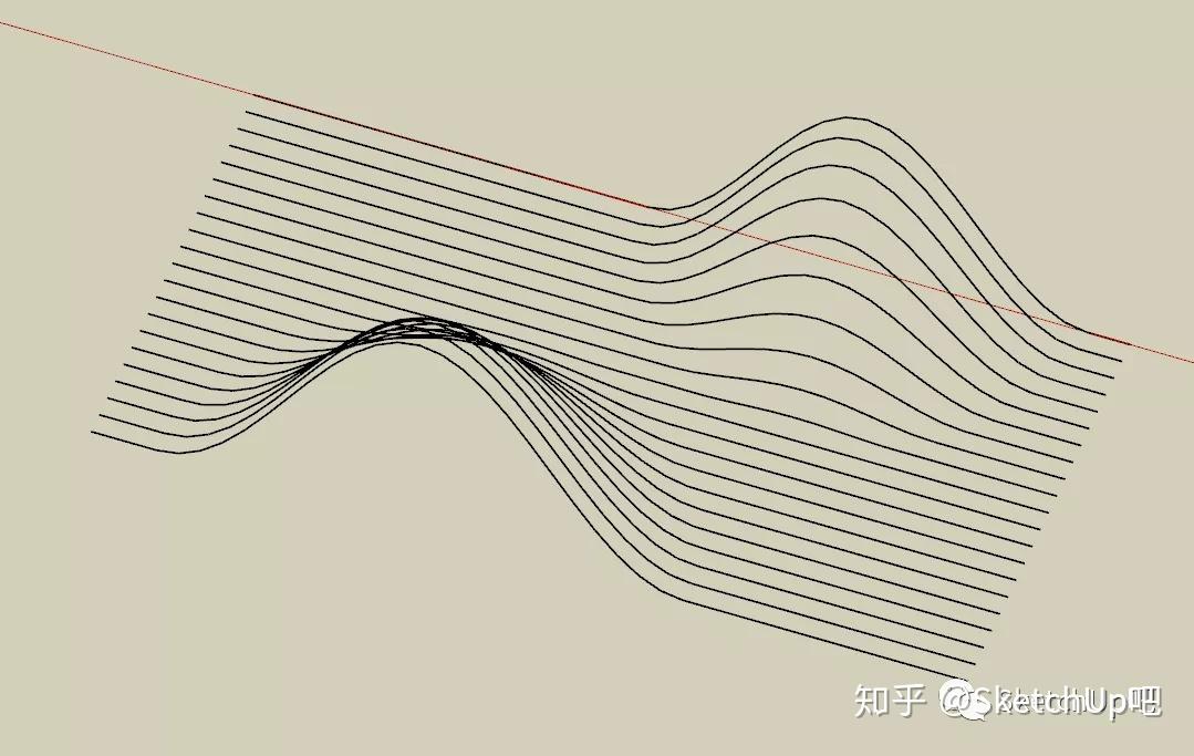 sketchup曲面景观造型建模思路