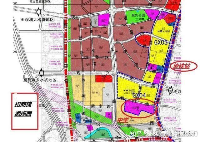 深圳龍華觀瀾宏發茜坑城市更新舊改項目中心位置地鐵口旁