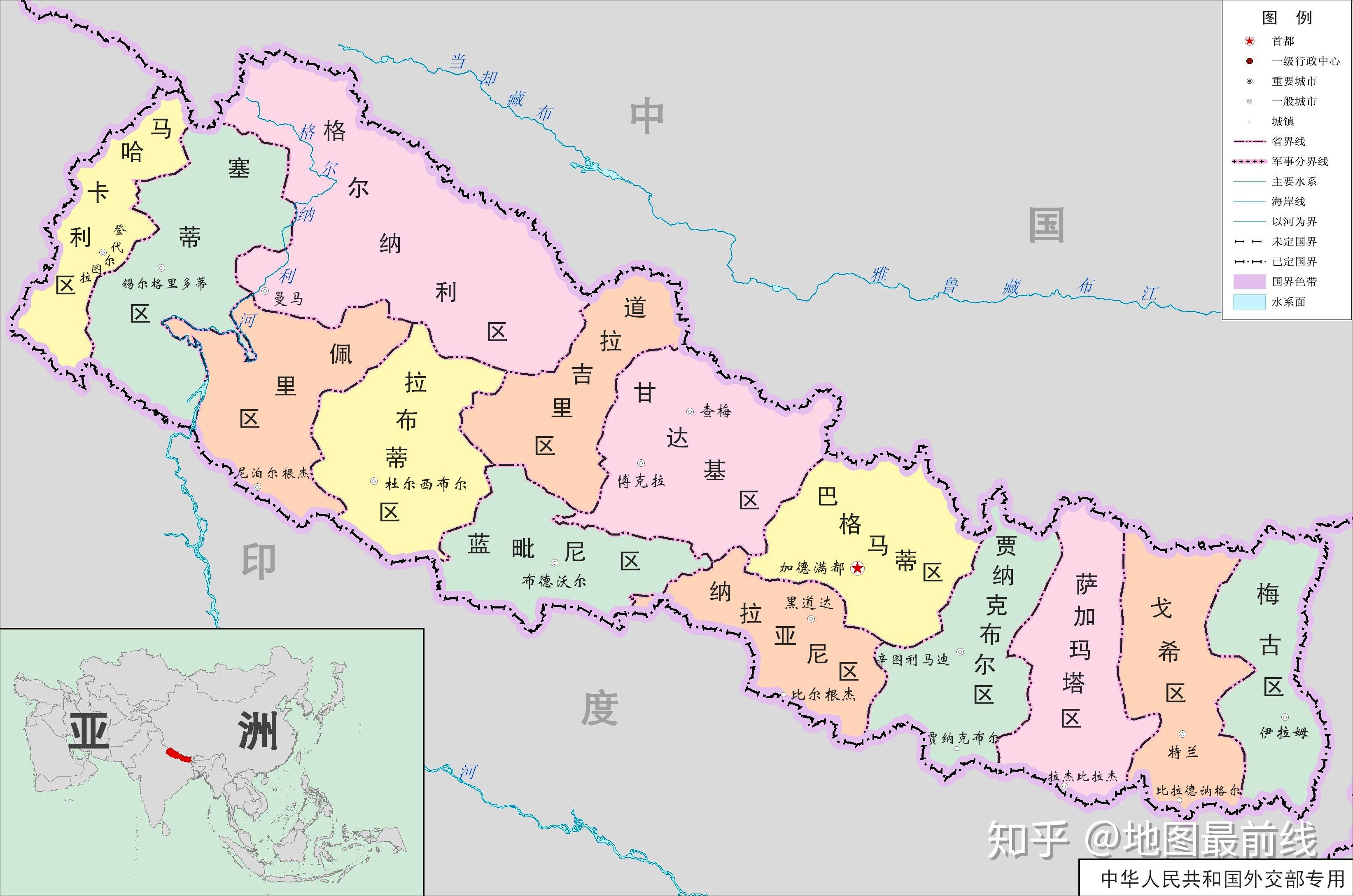 外交部专用各国一级行政区地图