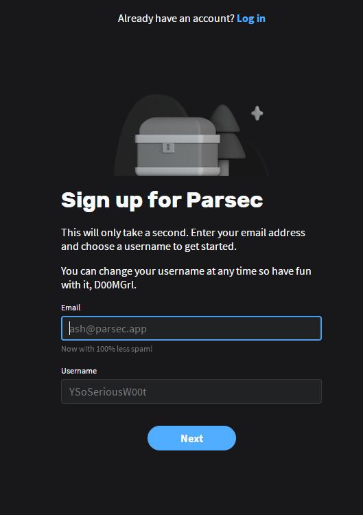 parsec账号注册 parsec账号注册
