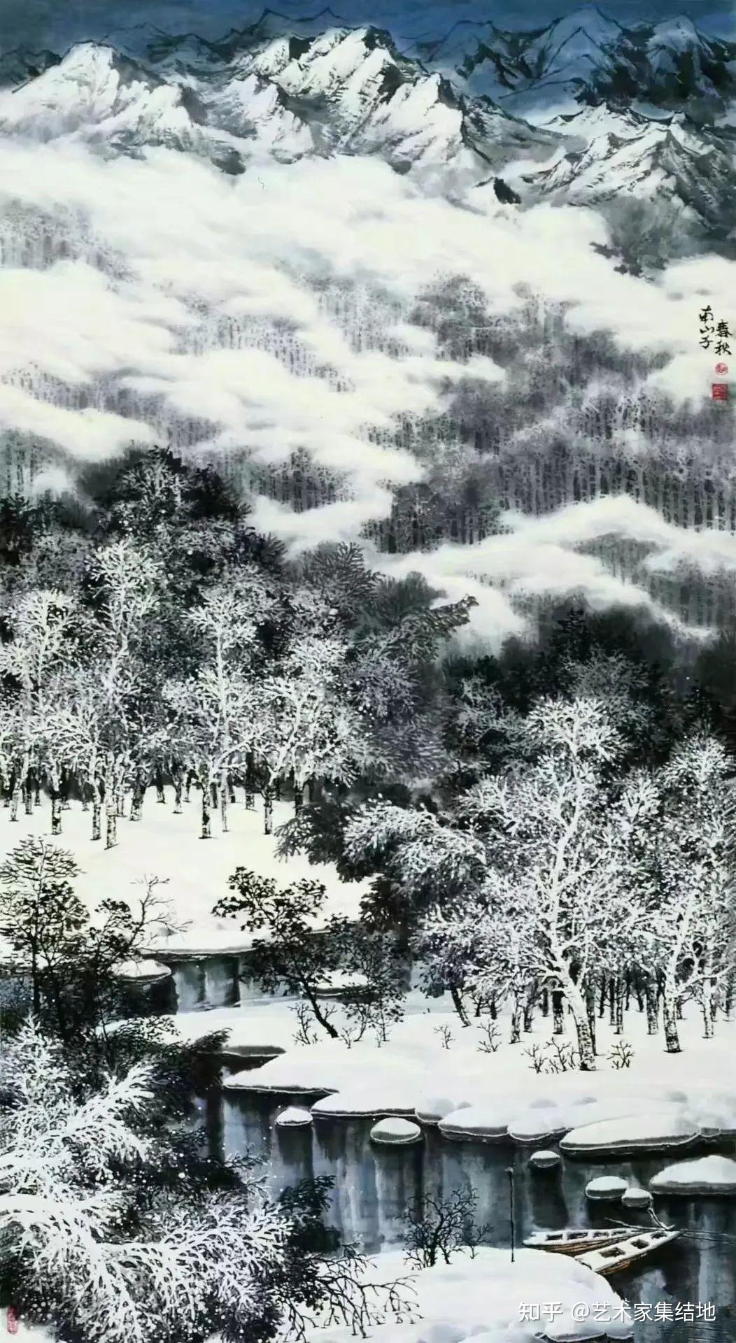 著名画家赵春秋百幅雪景山水画的魅力解读