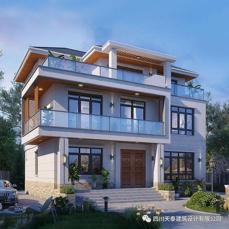 四川遂宁回乡建三层现代风别墅 34万建乡村洋房 施工队盖别墅