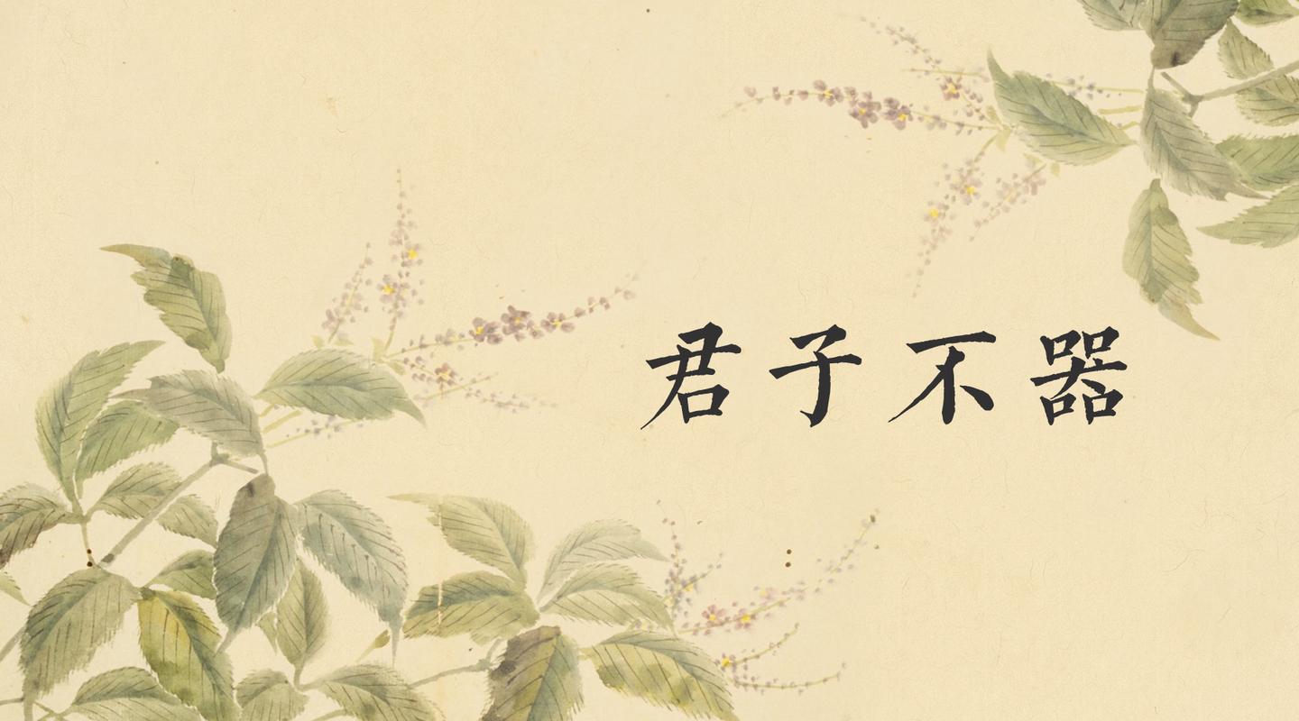 儒门金句丨君子不器