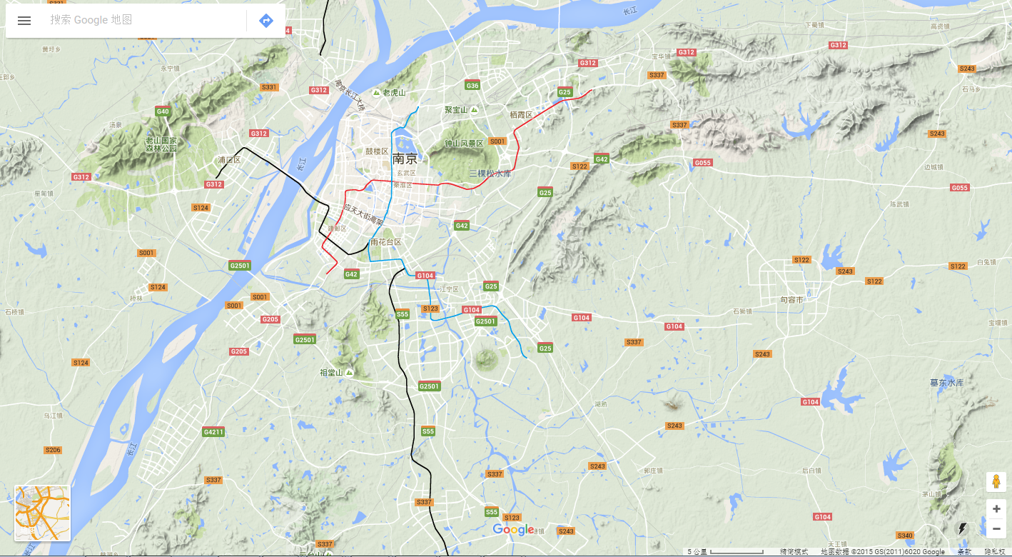 中国几个古都的地形四南京
