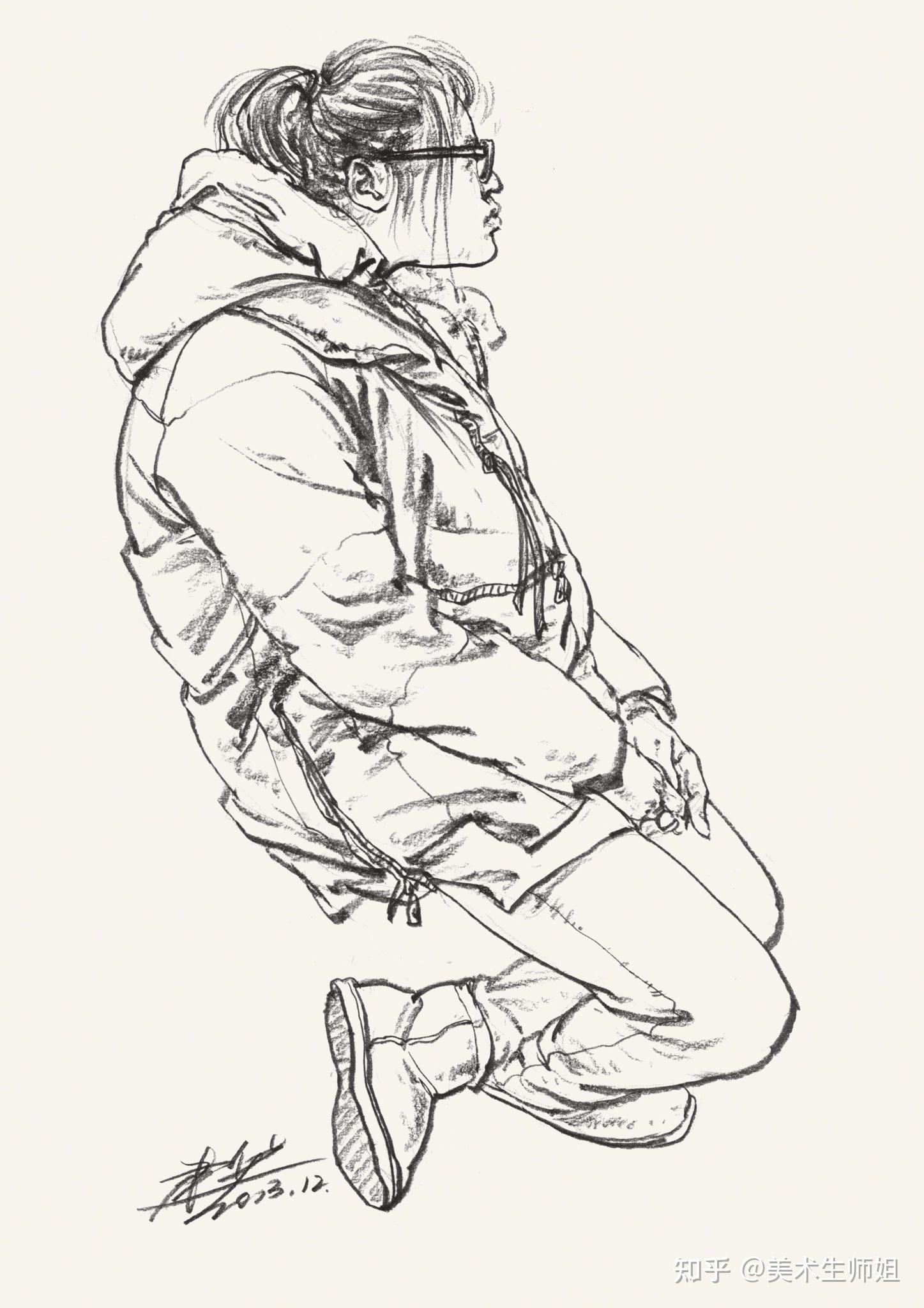 赵建华老师的速写范画#速写 # #美术生 # #遇见艺术#美术生师姐