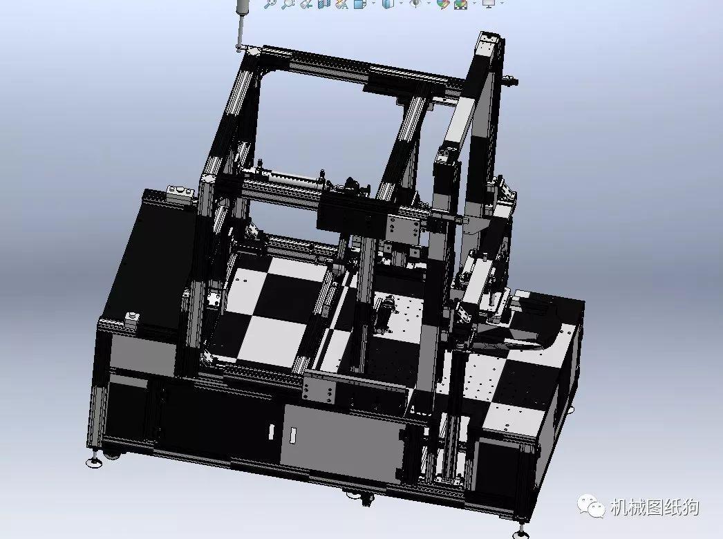 非标数模汽车座椅性能测试设备solidworks设计