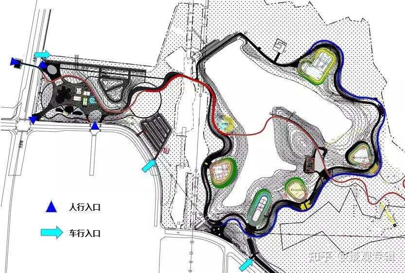 城市公园横跨公园森林城市的红飘带深圳光明虹桥公园