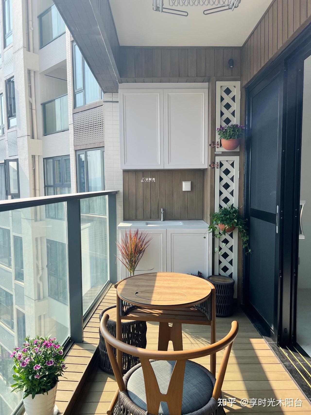 享时光整装阳台定制高级风木阳台装修这谁能拒绝