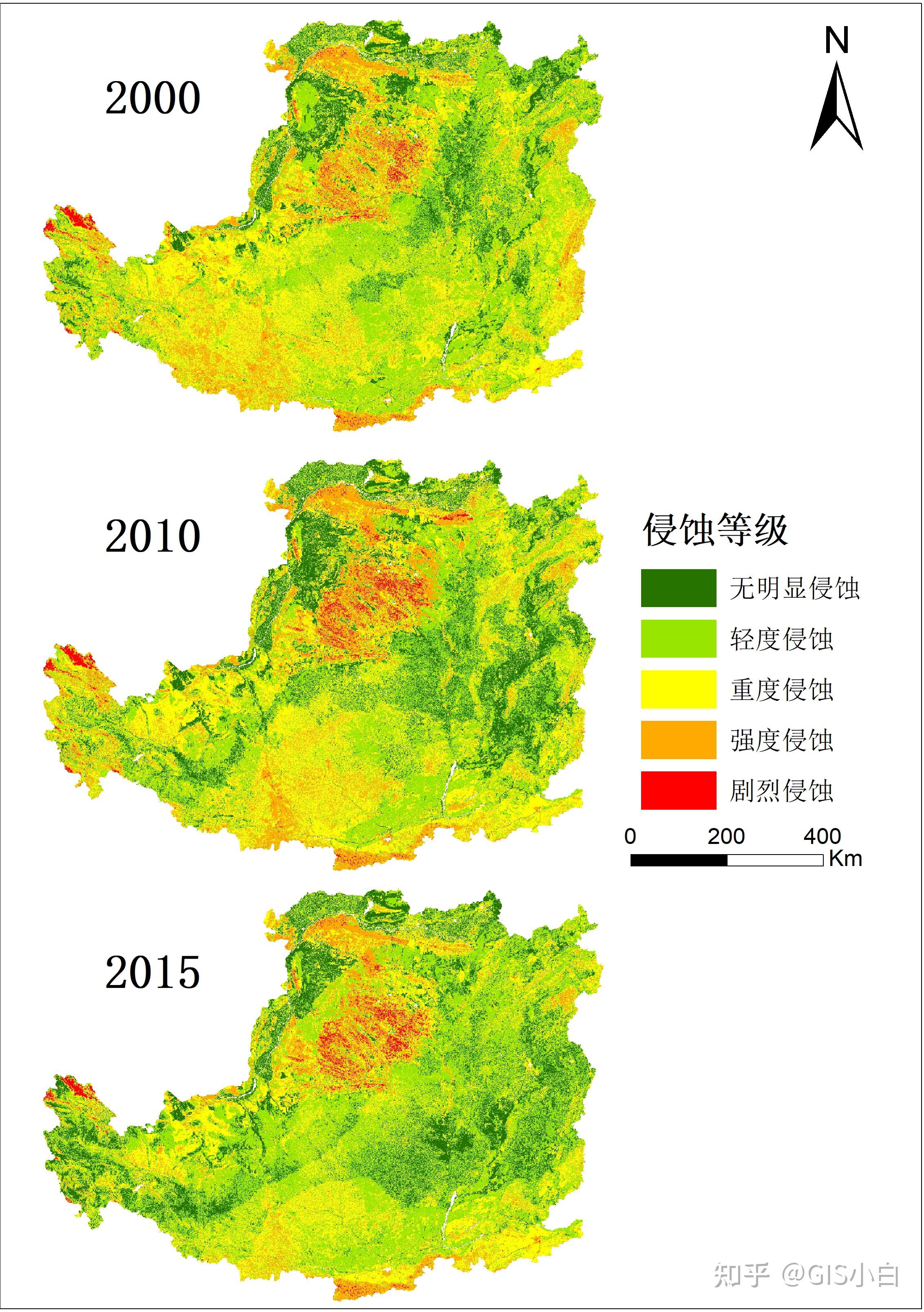 arcgis教程61基於200020102015年黃土高原土壤侵蝕敏感性評價