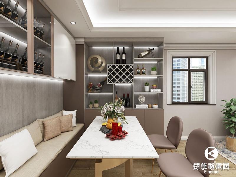 餐边酒柜组合餐厅卡座设计为什么实用又省空间