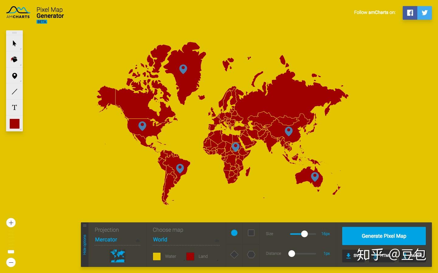 [1/100]ppt必备地图工具｜Pixel Map Generator - 知乎