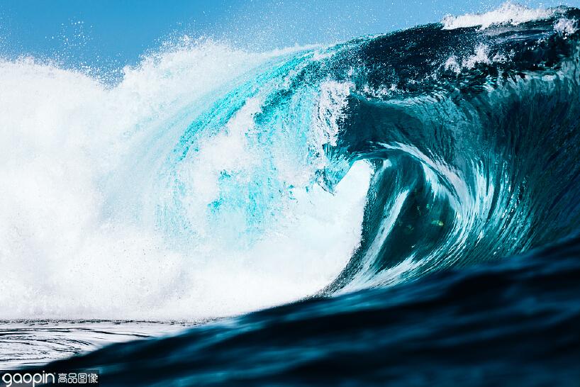 定格迷人海浪凝固绝美瞬间描绘清凉夏日水彩画