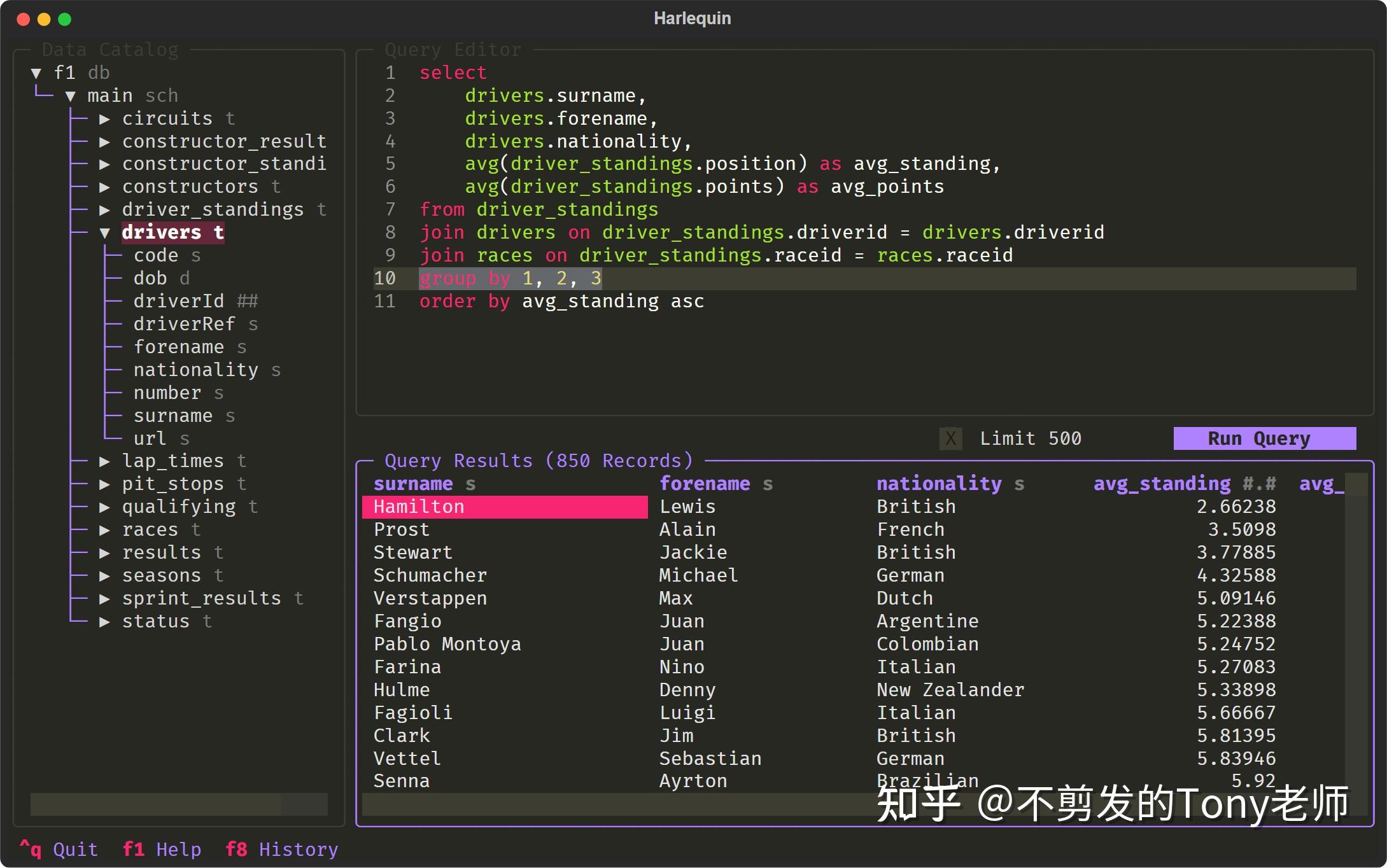 Harlequin:一款基于终端的SQL开发工具 - 知乎