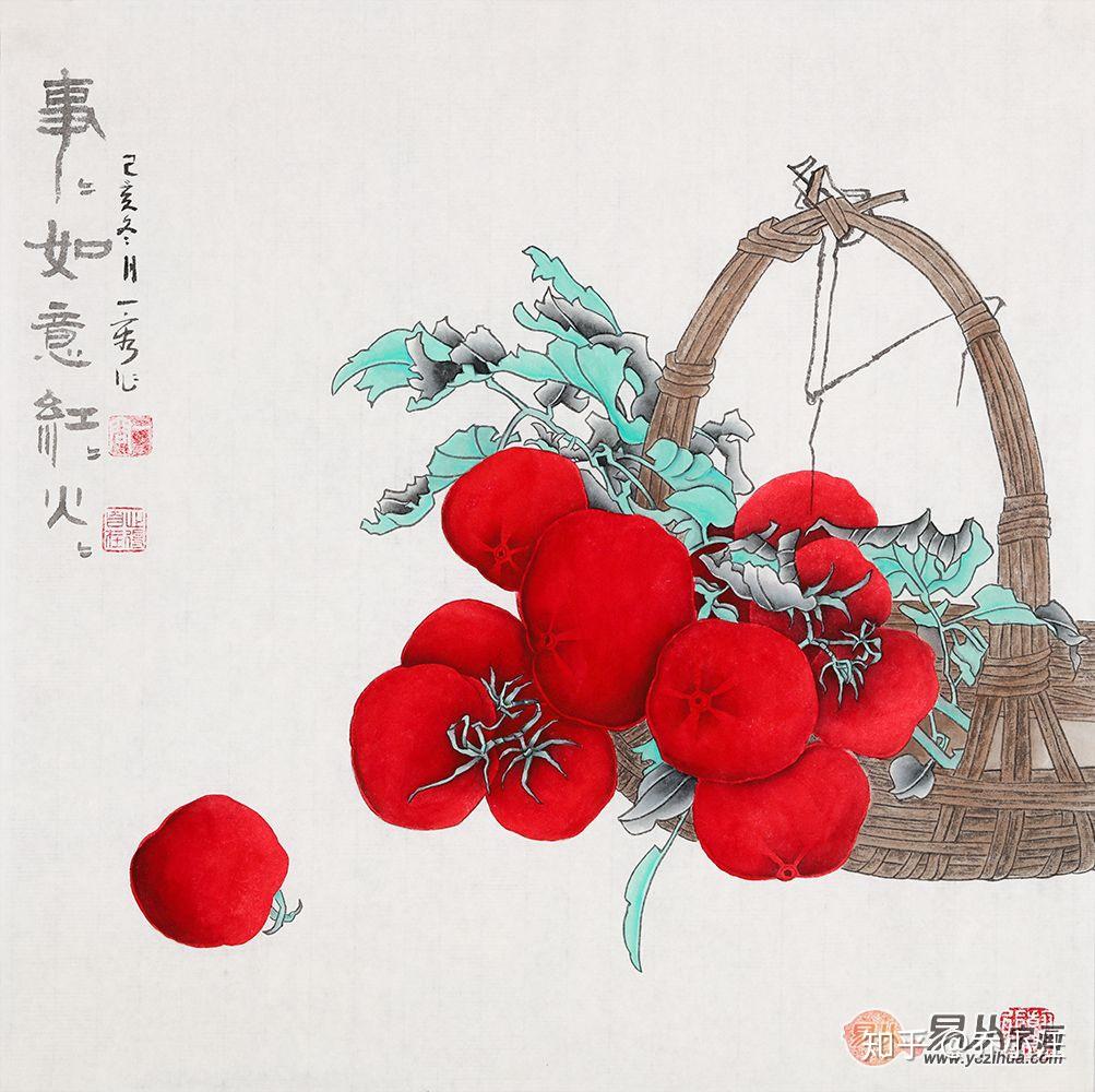 西红柿本身的颜色是红色的,在中国红色是非常好的一种颜色.