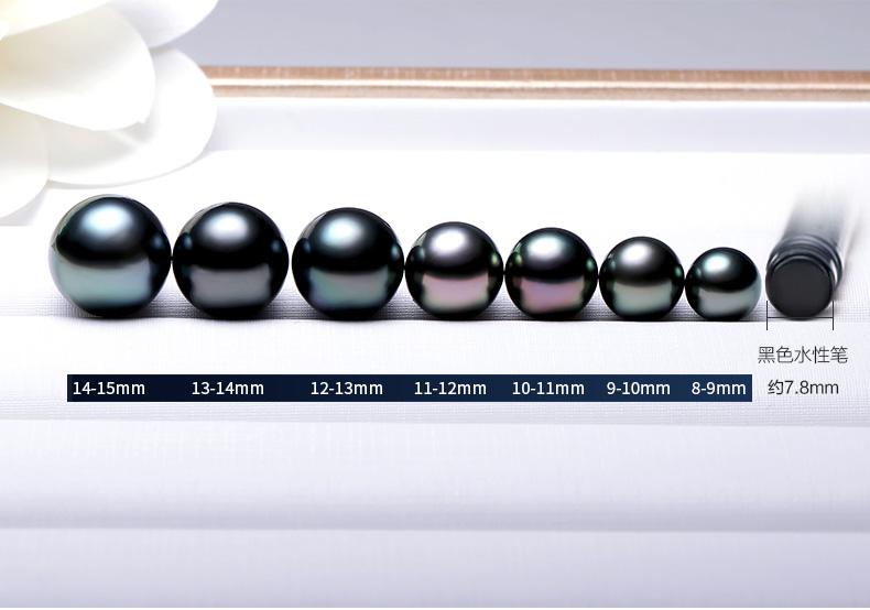 (黑珍珠尺寸大小对比图)若在珍珠大小,颜色,光泽都相同的情况下,肯定