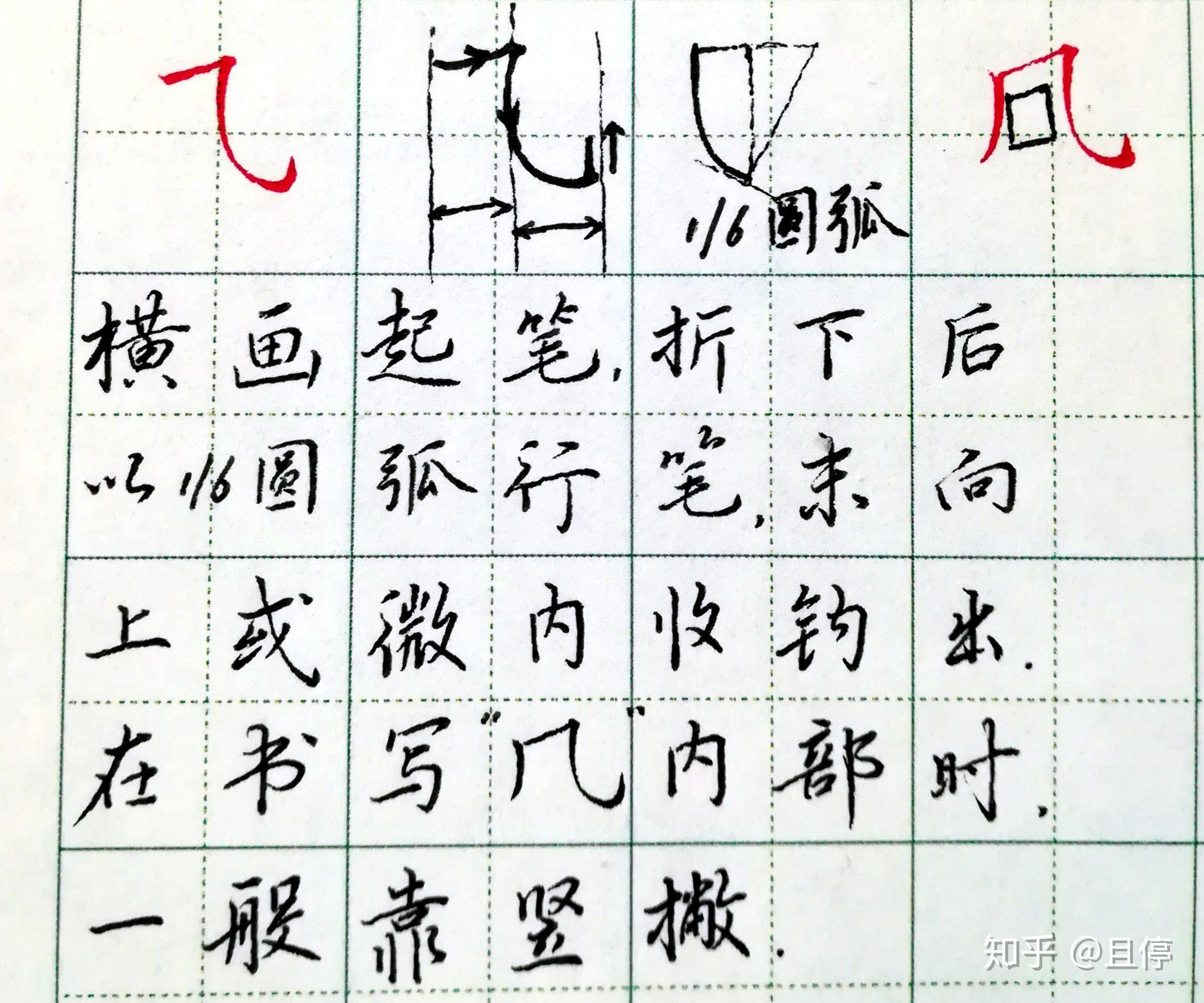 从0开始写硬笔十三横折斜钩横折折折钩