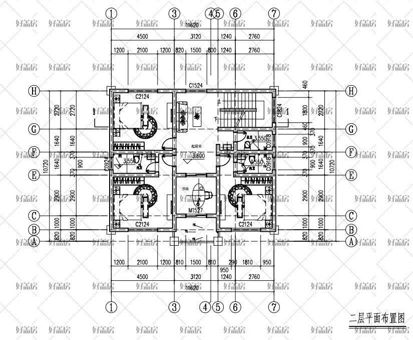 這個三層的房子面積只有120平方米,設計有7間臥室,非常適合人口眾多的