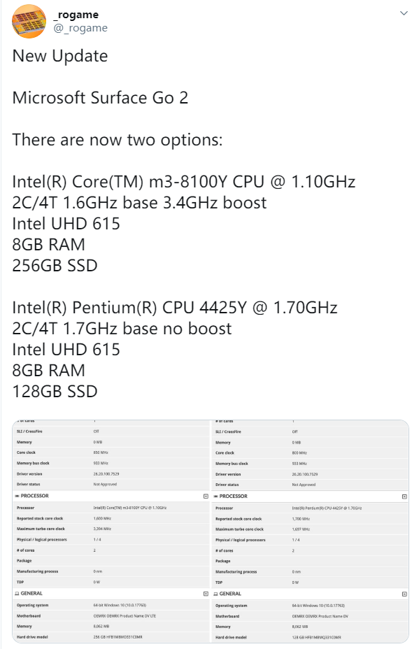 微软Surface Go 2配置升级，可选酷睿m3-8100Y - 知乎