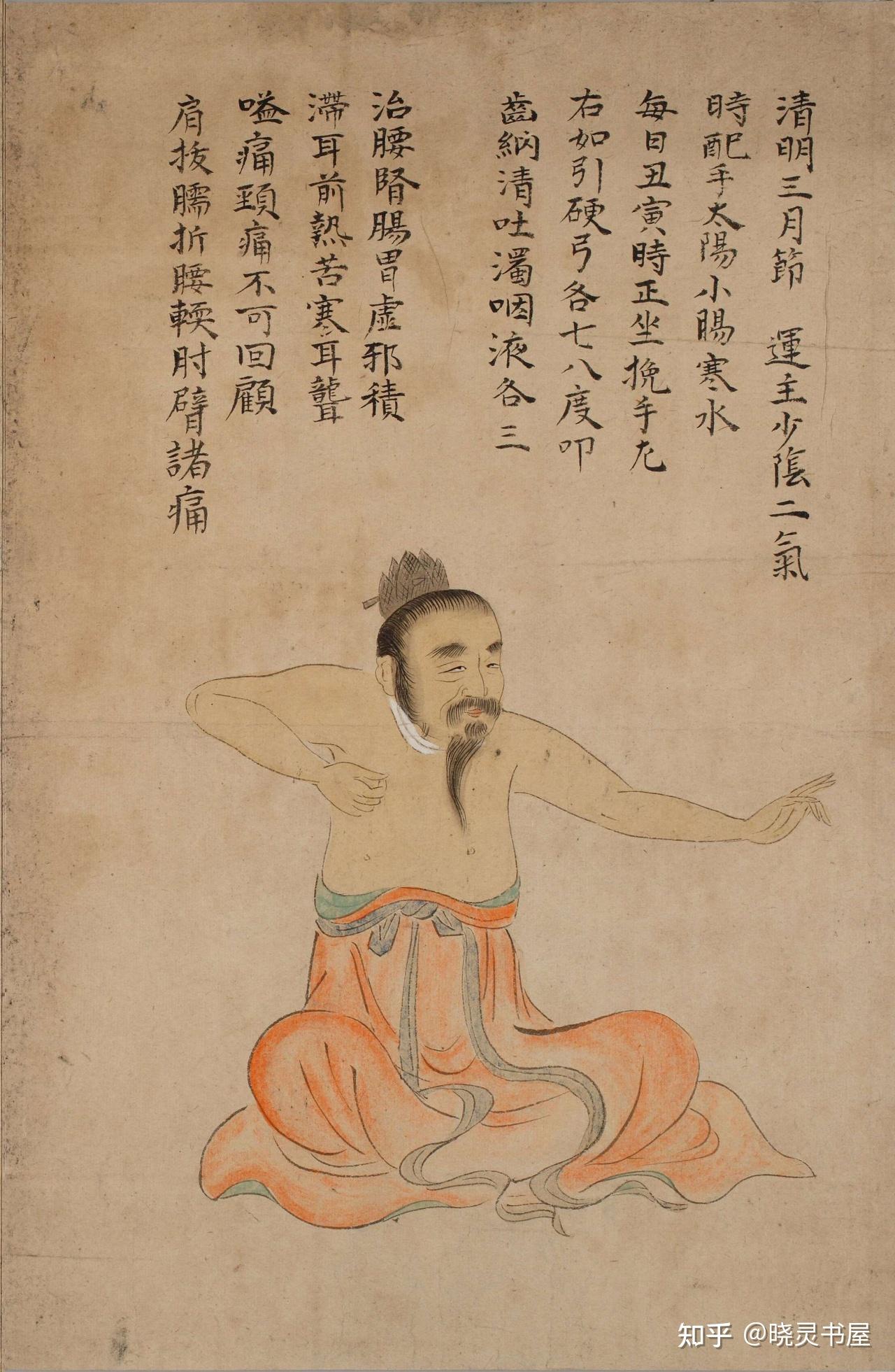 道家修真图:二十四节气导引术和坐式八段锦,中式古法养生功法 - 知乎