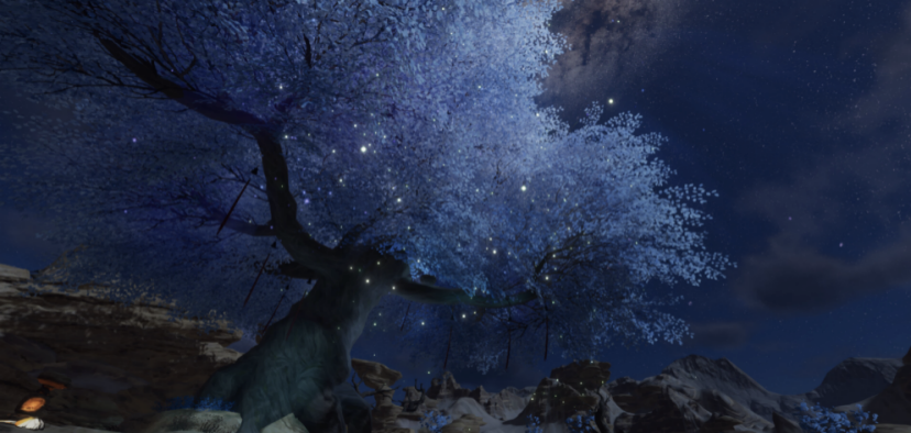 眼泪滋润胡杨,让其开出了终年不败的白花,得名三生树