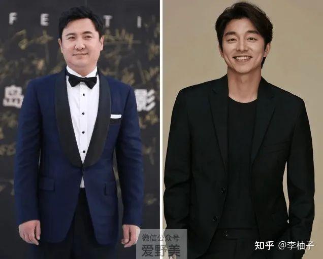 沈腾,孔刘的官方年龄79年,43周岁,看俩人的面部垂感对比.