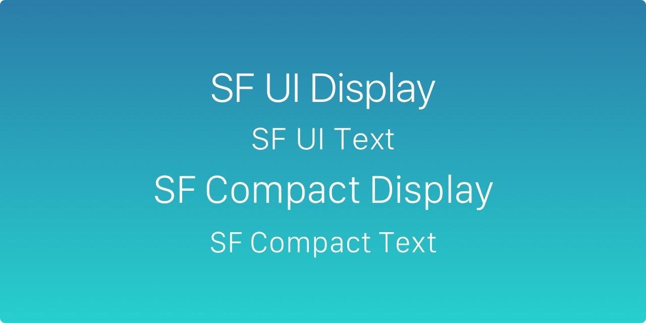 san francisco 与苹方字体