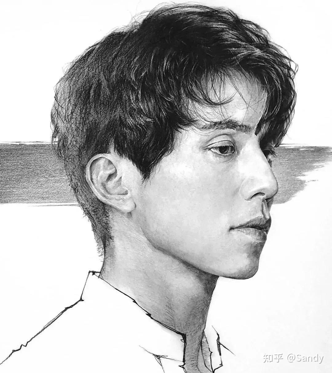 这铅笔素描画也太精彩了尤其是发丝