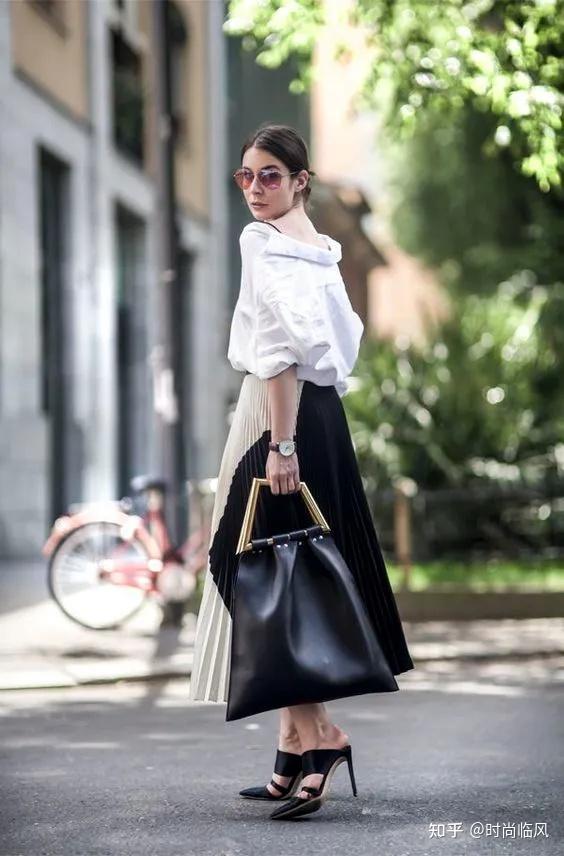 在选款时,可以多考虑有设计感的款式;衬衫或半裙,只要有一方不是基础