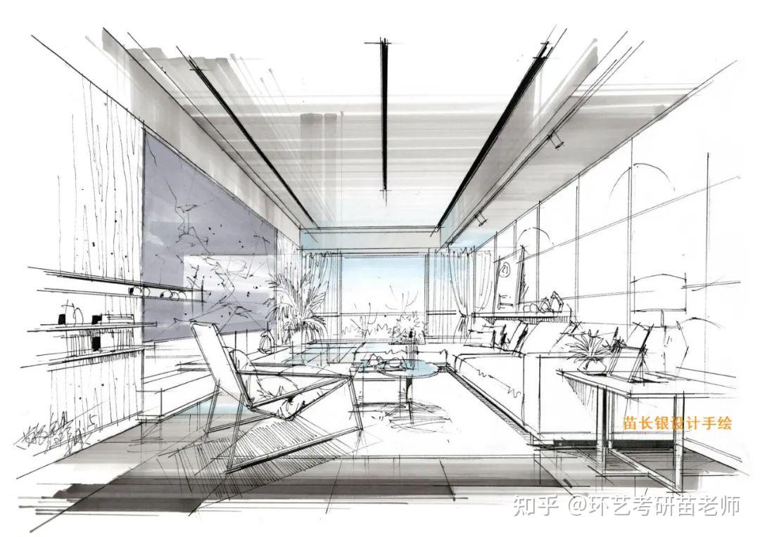 【马克笔系列教程】NO7-客厅空间设计上色步骤解析 - 知乎