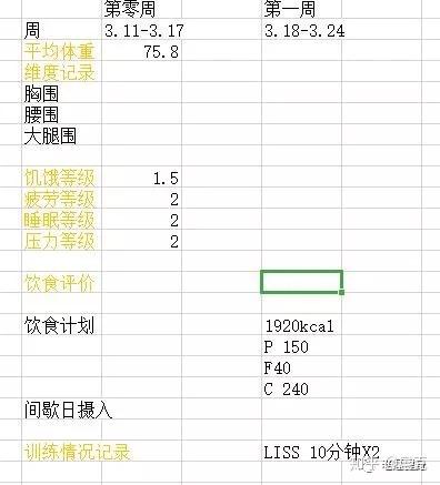 减脂19 3 减脂第一周的饮食和运动计划 知乎