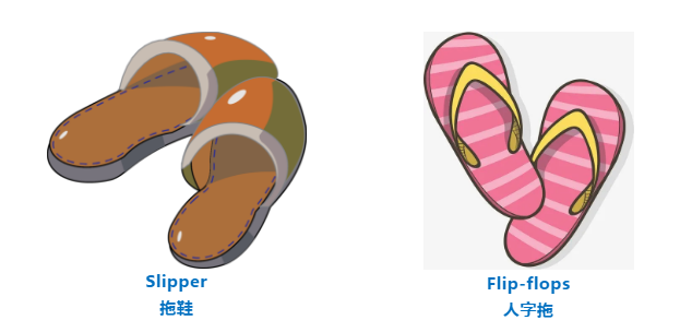 怎么能不提到拖鞋72 发带,发箍的英语怎么说?