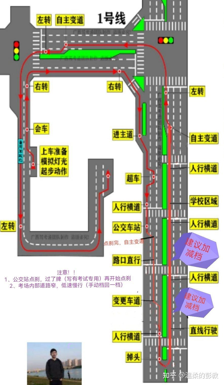 南宁邕大考场科三考试路线指引图