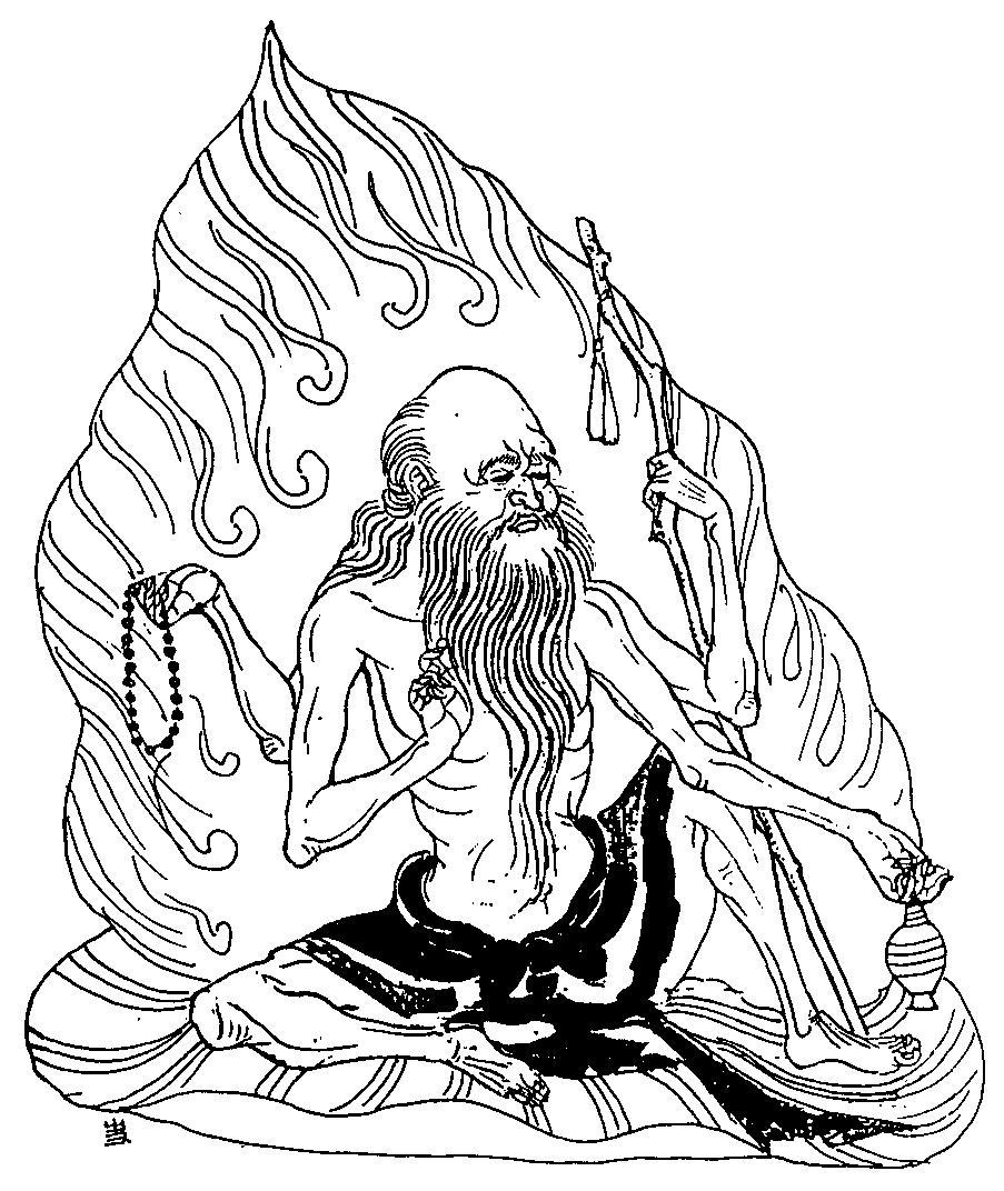 盛唐-敦煌148窟:佛坛-涅槃卧佛,西壁-涅槃经变(左),北壁龛(图中尽头)