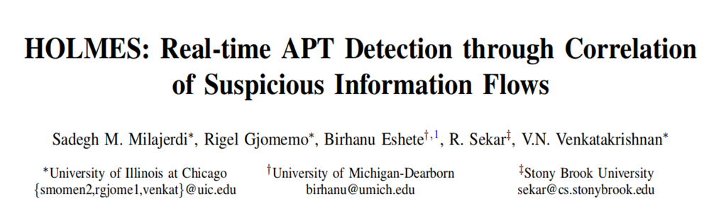 带你读论文丨S&P2019 HOLMES Real-time APT Detection - 知乎