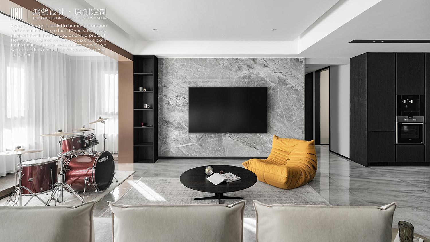 无锡鸿鹄别墅设计160㎡现代简约温馨又时尚的大平层