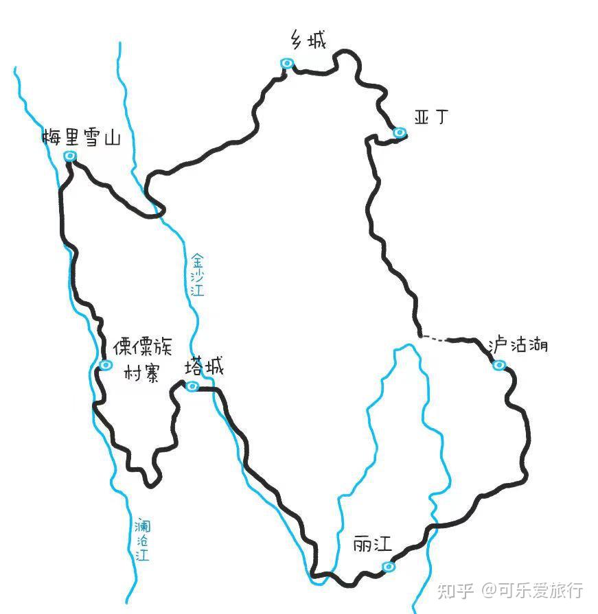 梅里雪山外转线路图图片