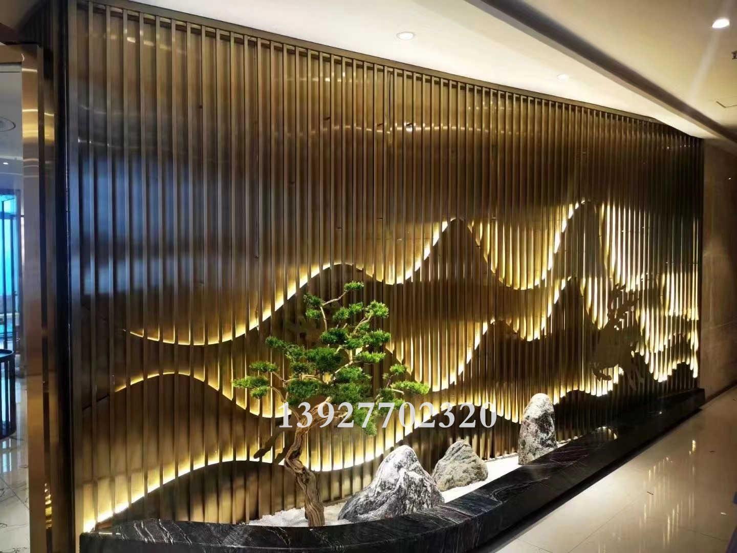 广州售楼部大堂不锈钢山峦屏风经典安装案例 - 知乎