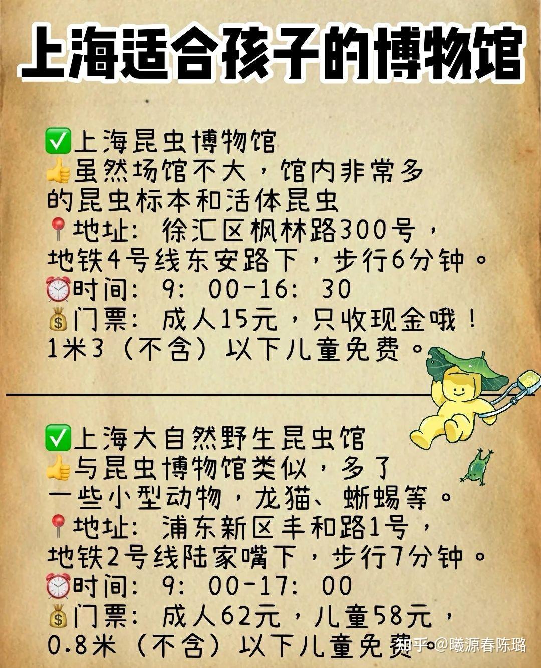 上海适合孩子的博物馆