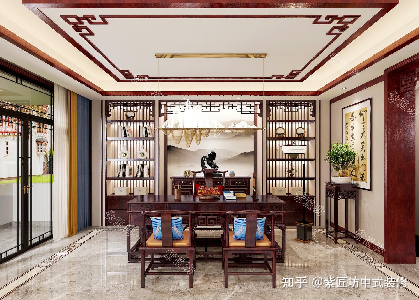 中式装修丨石家庄荣盛城200㎡中式风改善型住宅, 高级又耐看! - 知乎