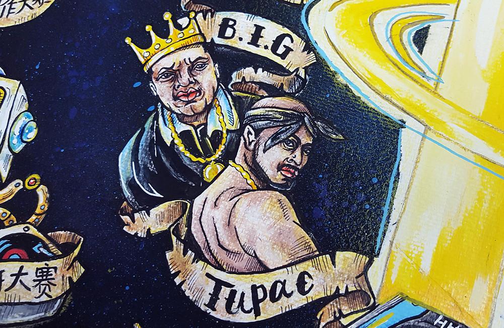 tupac:1991年发行生涯第一张专辑《2pacalypse now》,1996发行《all