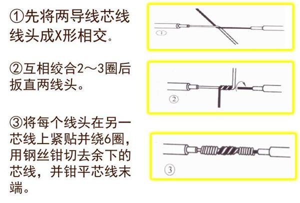 用相同的方法将另一颜色的芯线连接在一起