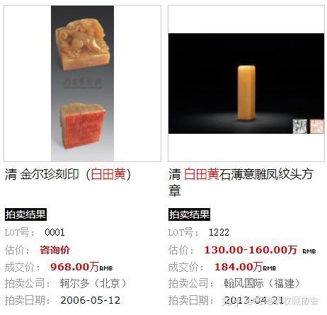 白田黄拍卖市场行情- 知乎